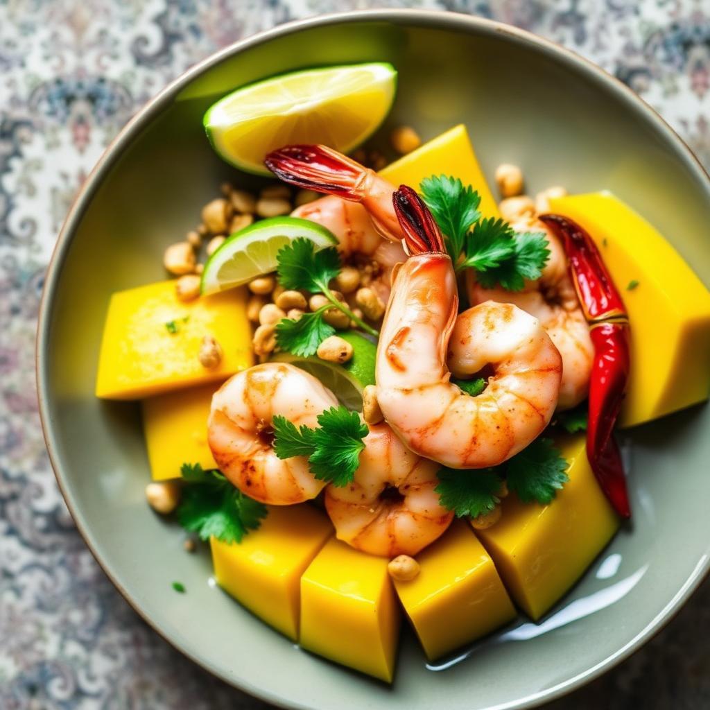 Mango- och räksallad